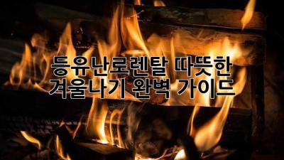 등유난로렌탈: 따뜻한 겨울나기, 완벽 가이드