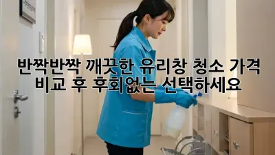 ☀️반짝반짝 깨끗한 유리창 청소, 가격 비교 후 후회없는 선택하세요! ✨